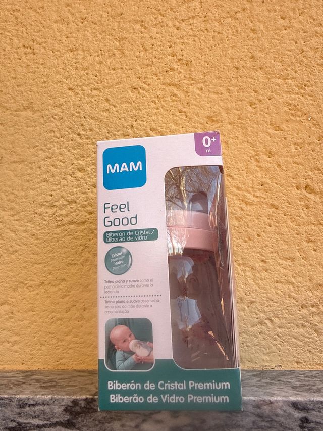 Biberón MAM Feel Good Cristal 0+ meses