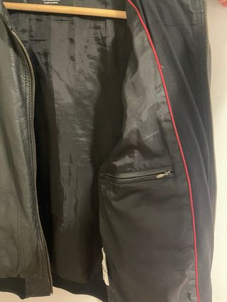 Bomber Zara Piel Suave Hombre Talla M