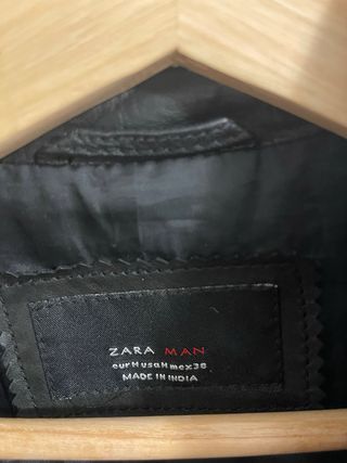 Bomber Zara Piel Suave Hombre Talla M