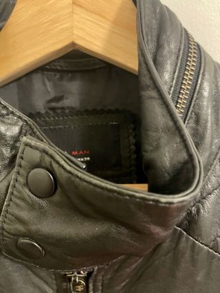 Bomber Zara Piel Suave Hombre Talla M
