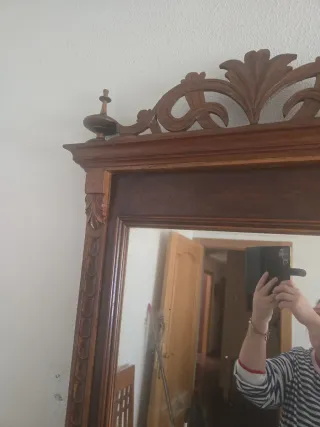 Espejo Marco Madera Vintage