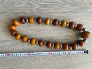 Collar Copal Ámbar y Plata Africano 685gr