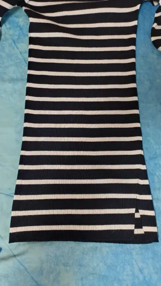 Vestido de rayas manga larga