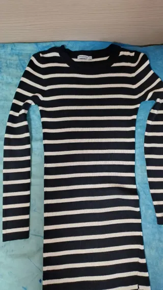 Vestido de rayas manga larga