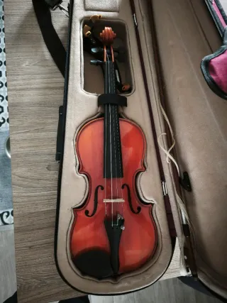 Violín con funda y arco