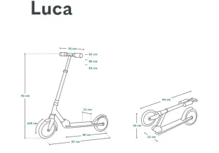 Patinete Urbano Lionelo Luca XXL Blanco/Naranja