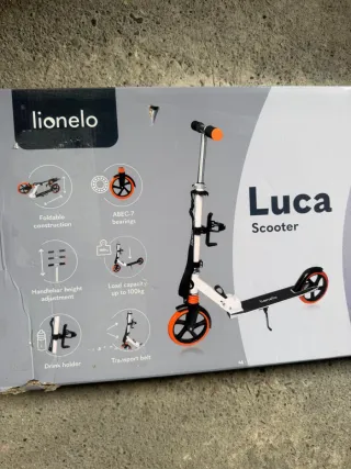 Patinete Urbano Lionelo Luca XXL Blanco/Naranja