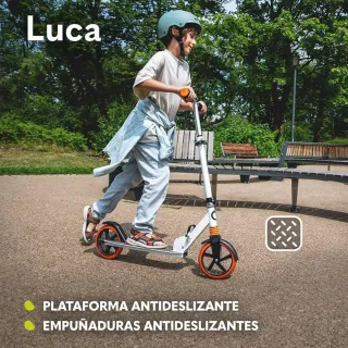 Patinete Urbano Lionelo Luca XXL Blanco/Naranja
