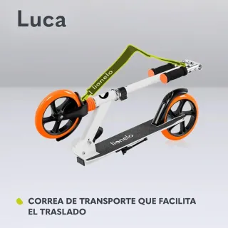 Patinete Urbano Lionelo Luca XXL Blanco/Naranja