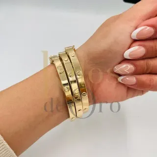 Pulsera rígida tornillos hueca