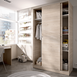 Armadio 2 Ante Scorrevoli 120x204x50 Naturale