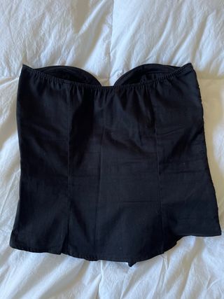 Corsé negro encaje Zara