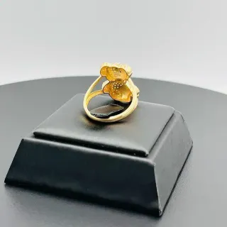 Anillo Oso Circonitas Rosa 18K