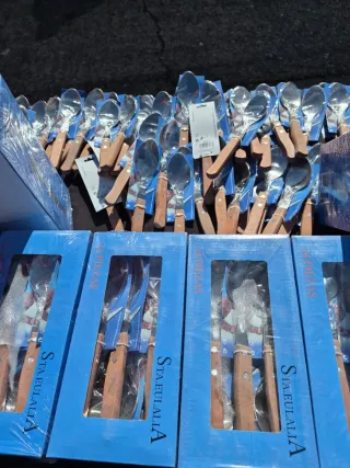 Lote Cubiertos Madera y Metal !!