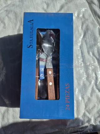 Lote Cubiertos Madera y Metal !!