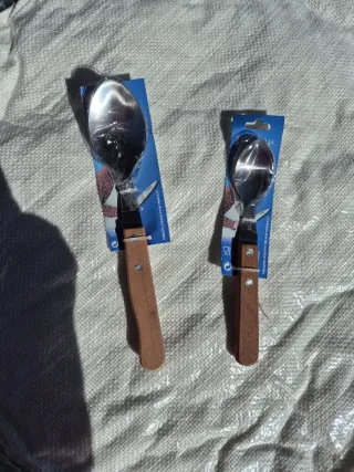 Lote Cubiertos Madera y Metal !!