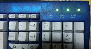 Tastiera multimediale PC Vintage PS2 blu