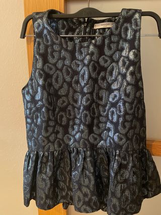 Top Zara estampado animal print