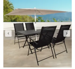 Tavolo pieghevole Aktive da giardino in acciaio 120x75x70 cm