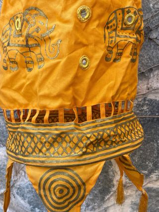 Lámpara hindú tela hecha a mano elefantes