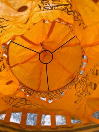 Lámpara hindú tela hecha a mano elefantes