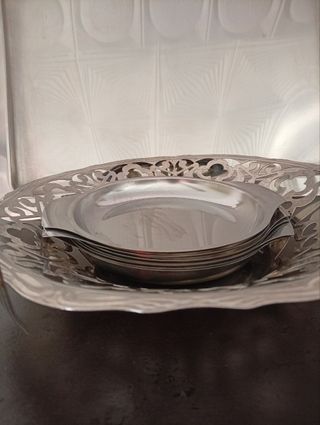 Juego Té/Café Inox Vintage + Bandeja