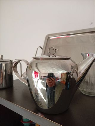 Juego Té/Café Inox Vintage + Bandeja