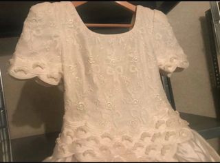 Vestido de Novia Talla S Encaje Blanco Roto