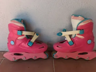 Patines en línea rosas para niña