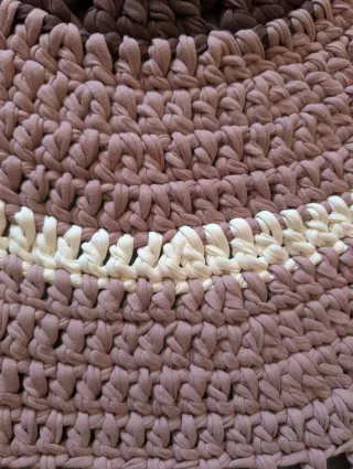 Alfombra ganchillo trapillo algodón redonda