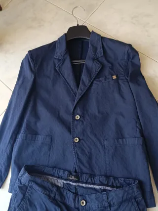 Completo giacca e pantaloni blu Carlo Pignatelli