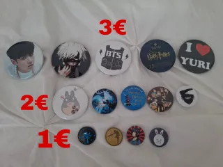 Chapas Anime, K-Pop y Cine (Harry Potter, BTS, +)