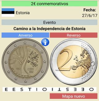 Monedas 2 euros de Estonia