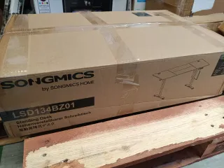 SONGMICS Escritorio Eléctrico, Regulable 140x60 cm