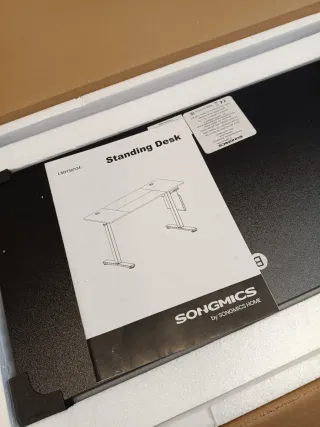 SONGMICS Escritorio Eléctrico, Regulable 140x60 cm