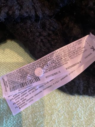 Jersey Zara Negro Talla Única