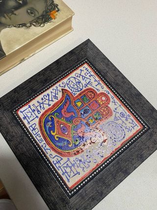 Cuadro Decorativo Cerámica Mano Fátima