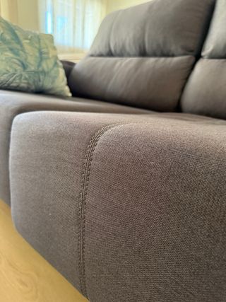 Sofá Chaise Longue Gris Grande