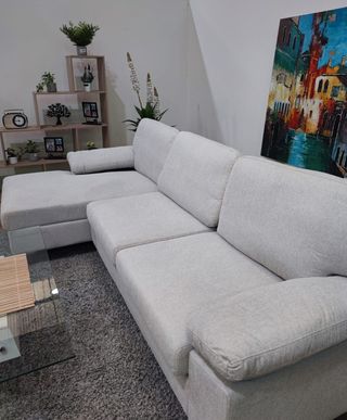 Sofá Chaise Longue Cyril 260cm Beige