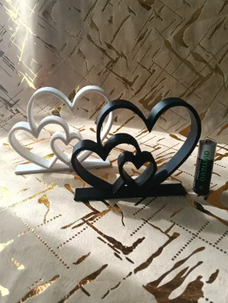 Decoración Corazones Blanco y Negro