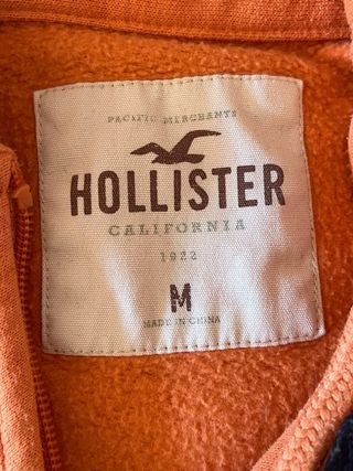 Sudadera Hollister con capucha naranja Talla M