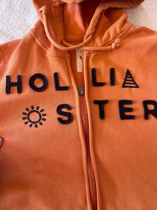 Sudadera Hollister con capucha naranja Talla M