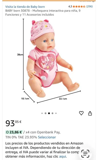 Muñeca Baby Born Interactiva 30878