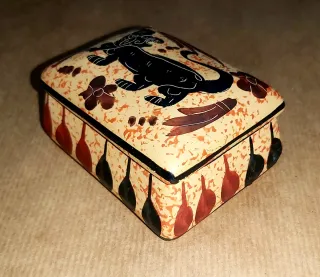 Caja decorativa cerámica diseño animal