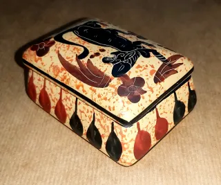 Caja decorativa cerámica diseño animal