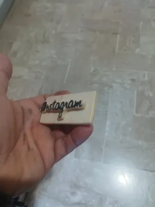 Portachiavi legno Instagram