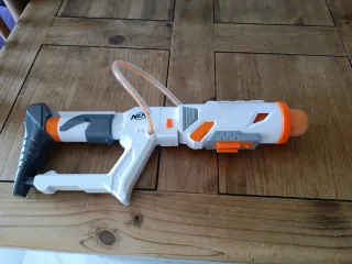 Escopeta de Juguete Nerf Blanca y Naranja