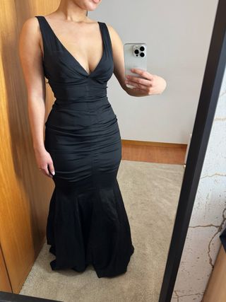 Vestido Sereia Preto Tamanho S