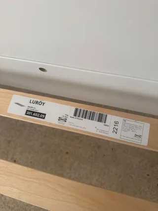 Cama Matrimonio Blanca con Colchón Med: 180×200 cm