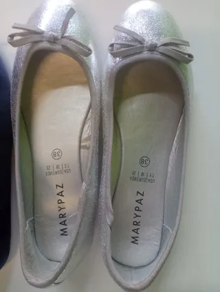 Bailarinas plateadas Marypaz talla 38